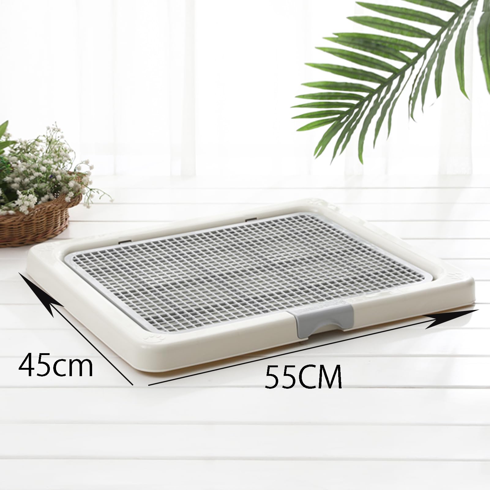 Smart Paws training tray opened to reveal two-part design