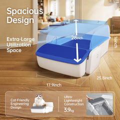 Smart Self-Cleaning Cat Litter Box infrared sensors ensuring cycle safety.