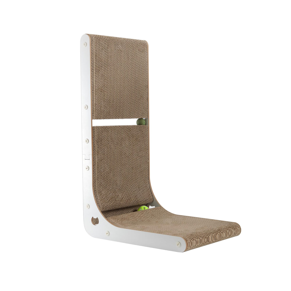 SMARTBEAN cardboard cat scratcher vertical L-shape with sturdy 23.6 inch length for multi-angle scratching
