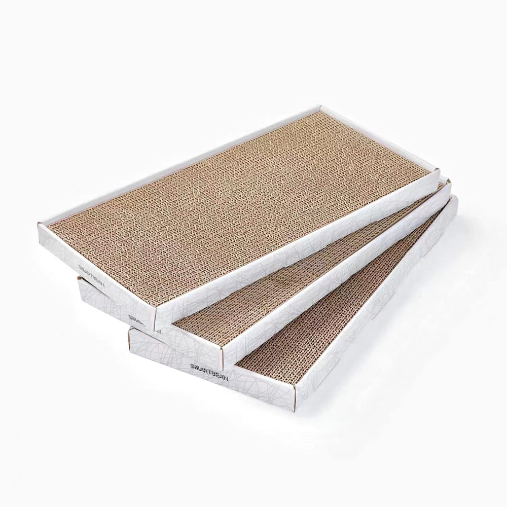 SMARTBEAN Cardboard Scratcher Pad front view showing sturdy scratch surface for cats