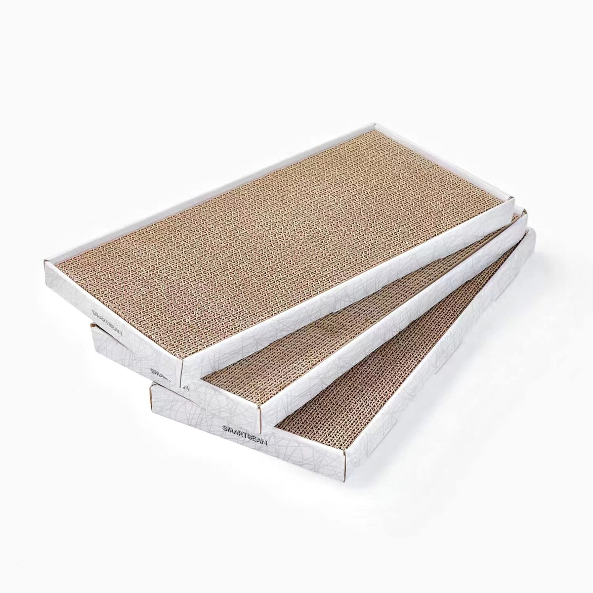 SMARTBEAN Cardboard Scratcher Pad front view showing sturdy scratch surface for cats