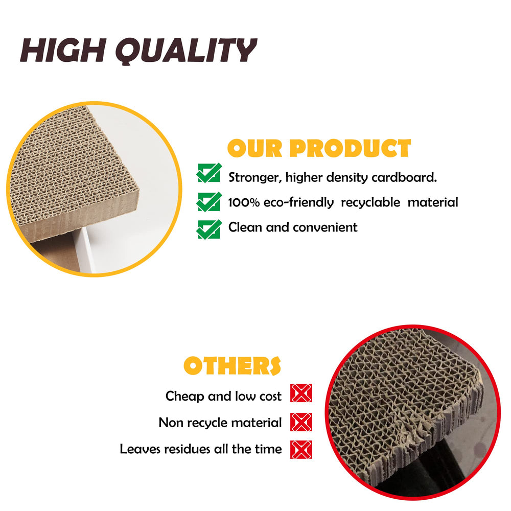Smartbean cat scratcher pad closeup cardboard texture highlights sturdy material
