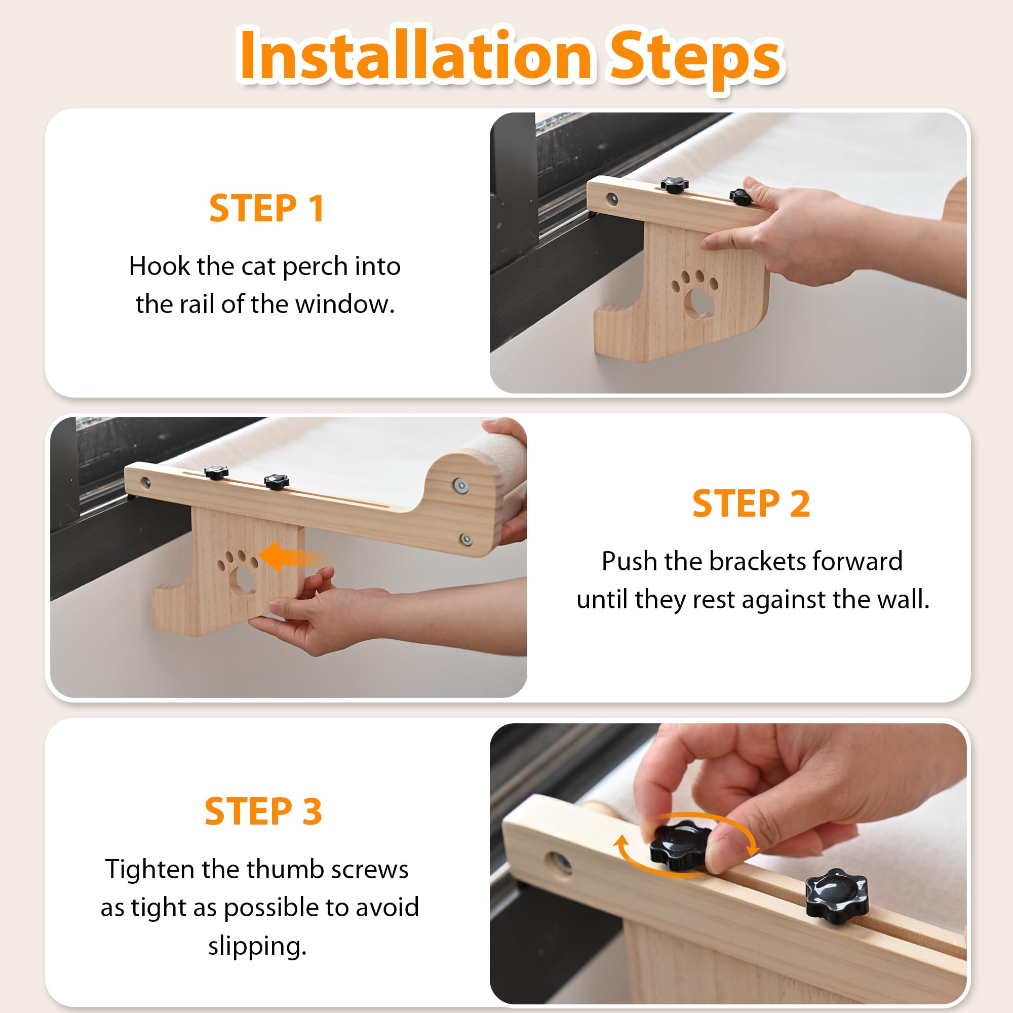 SMARTBEAN sturdy-hardwood-construction ensures durable, safe perching beside the window.
