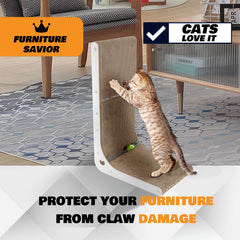 SMARTBEAN wall-mount design for space-saving cat scratching solution