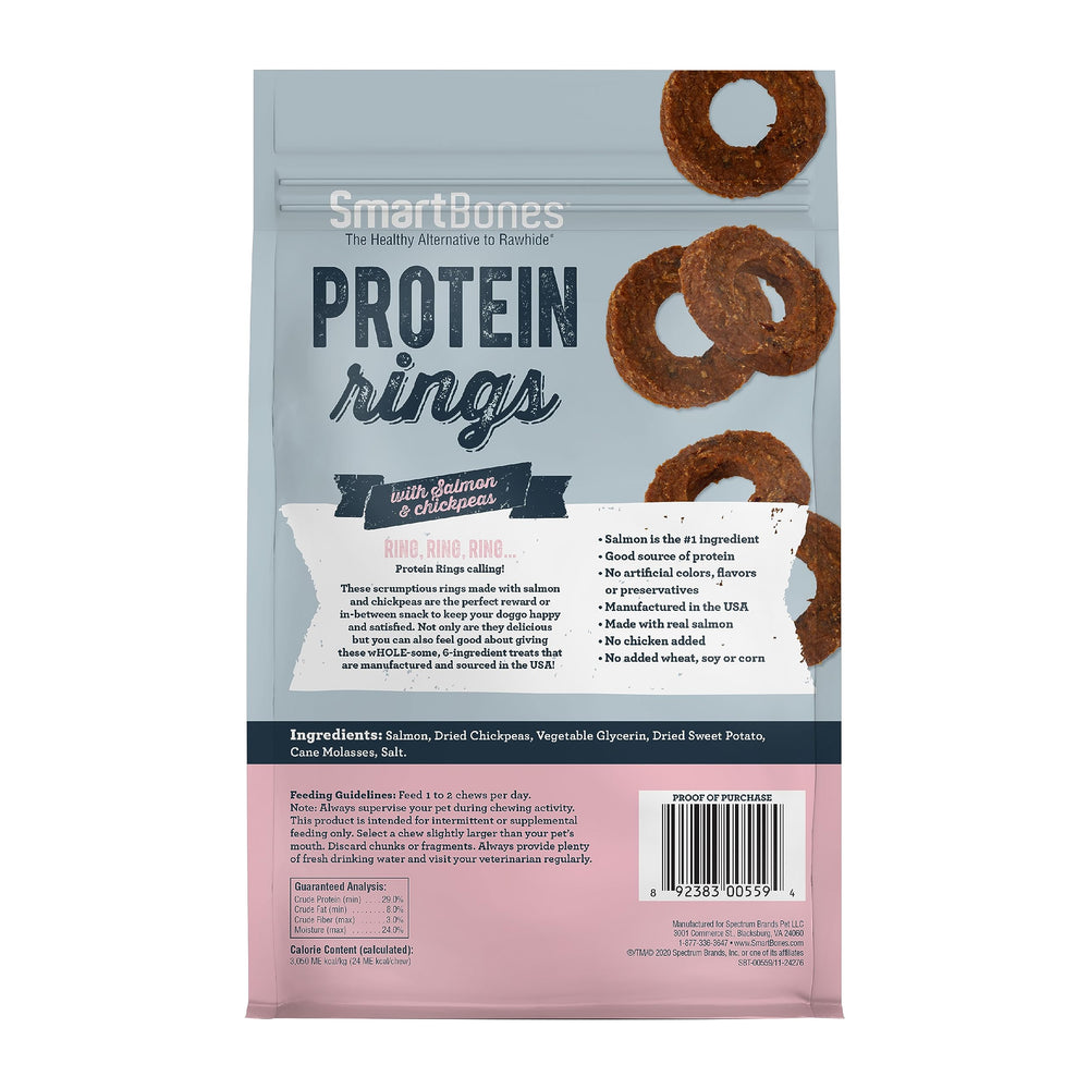 SmartBones Protein Rings chickpeas detail emphasizing wholesome texture