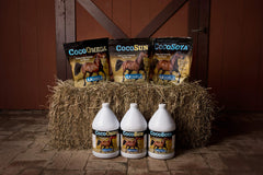 SmartEquine CocoSoya oil 5-gallon container convenient horse supplement.