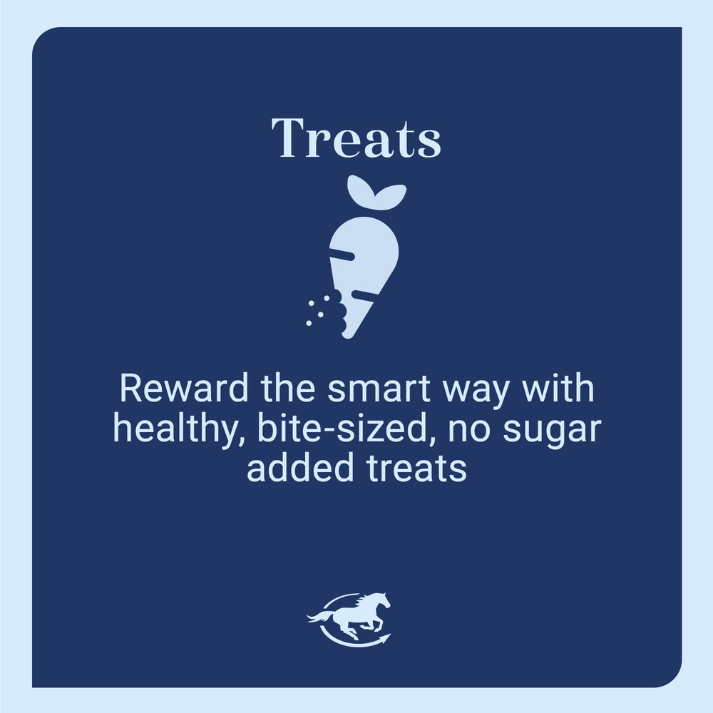 SmartEquine Equi Treats no-added-sugar formula for reduced sugar intake