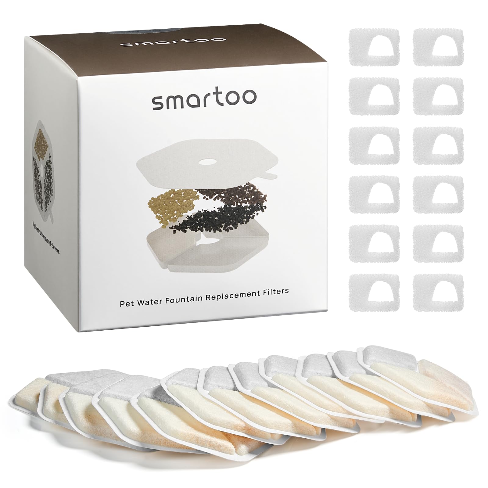 Smartoo PTM-643 fountain assembly shown for easy setup and refill.