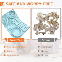 SmartTail non-slip licking bowl helps prevent sliding during play and meals.