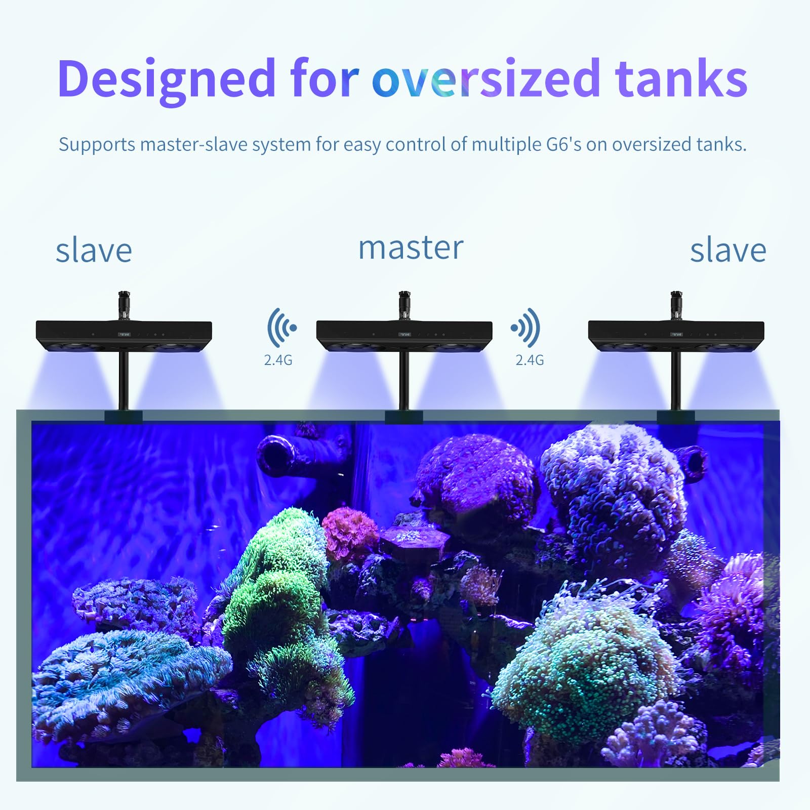 SMATFARM aquarium light with quiet operation and superior heat dissipation.