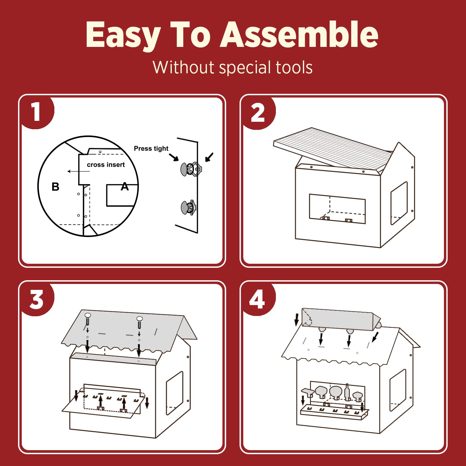 SMILE PAWS cat house dimensions and stable base support relaxed lounging.