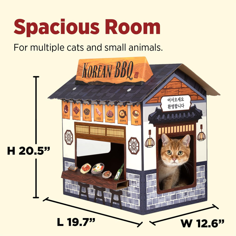 SMILE PAWS cat house spacious room with wide entrance for easy access.