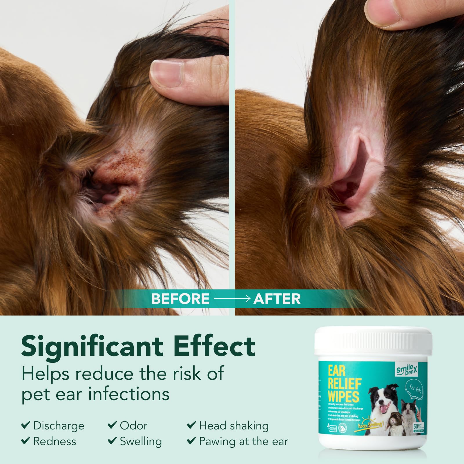 SmileDenX dog and cat use wipes for home care