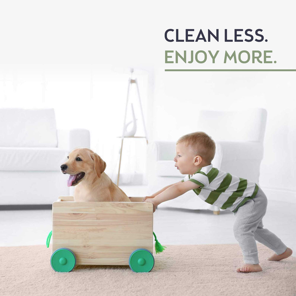Smiling Paws Pets packaging label highlights enzyme-based formula and safety.