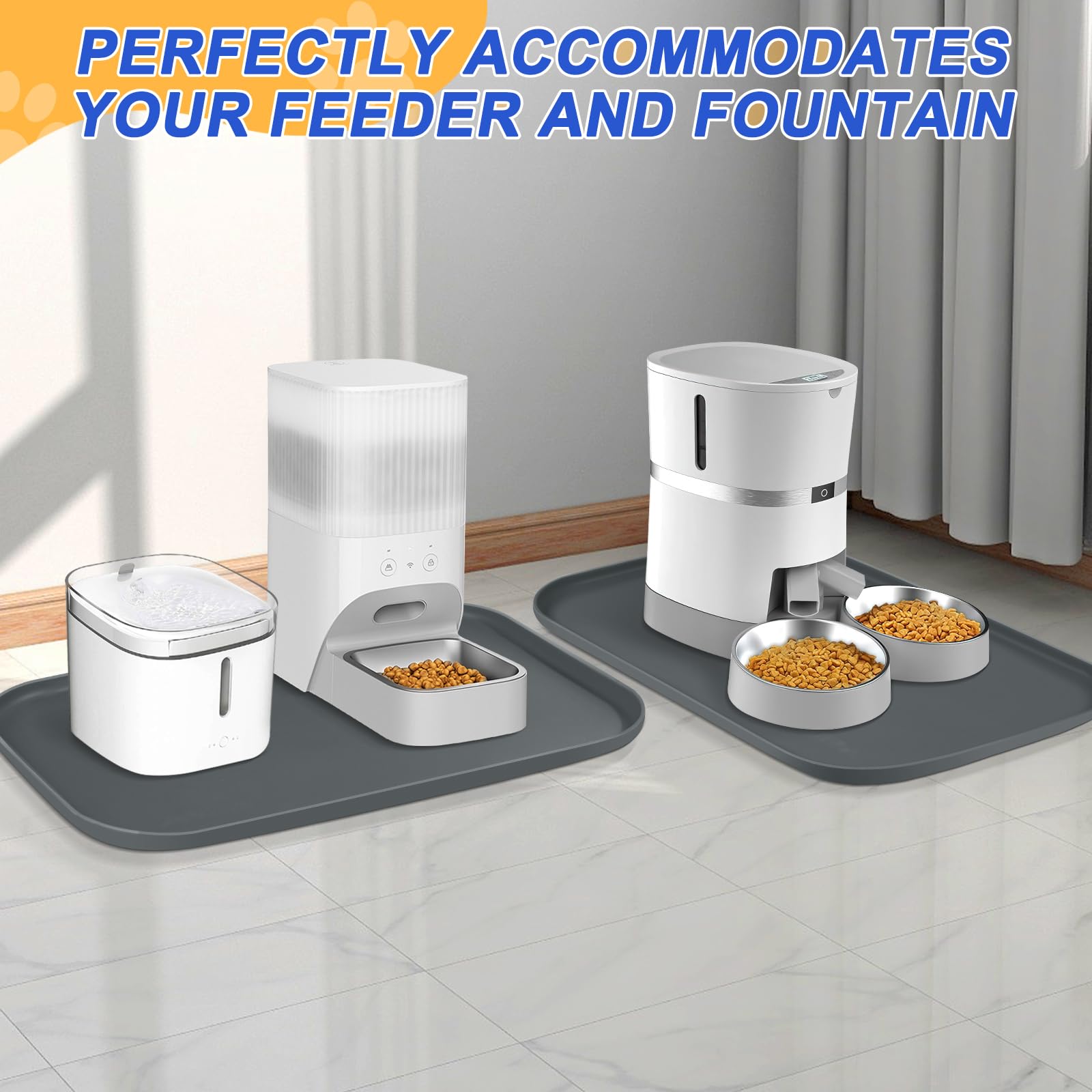 SMILOOL dark gray mat blends with home decor while protecting floors.