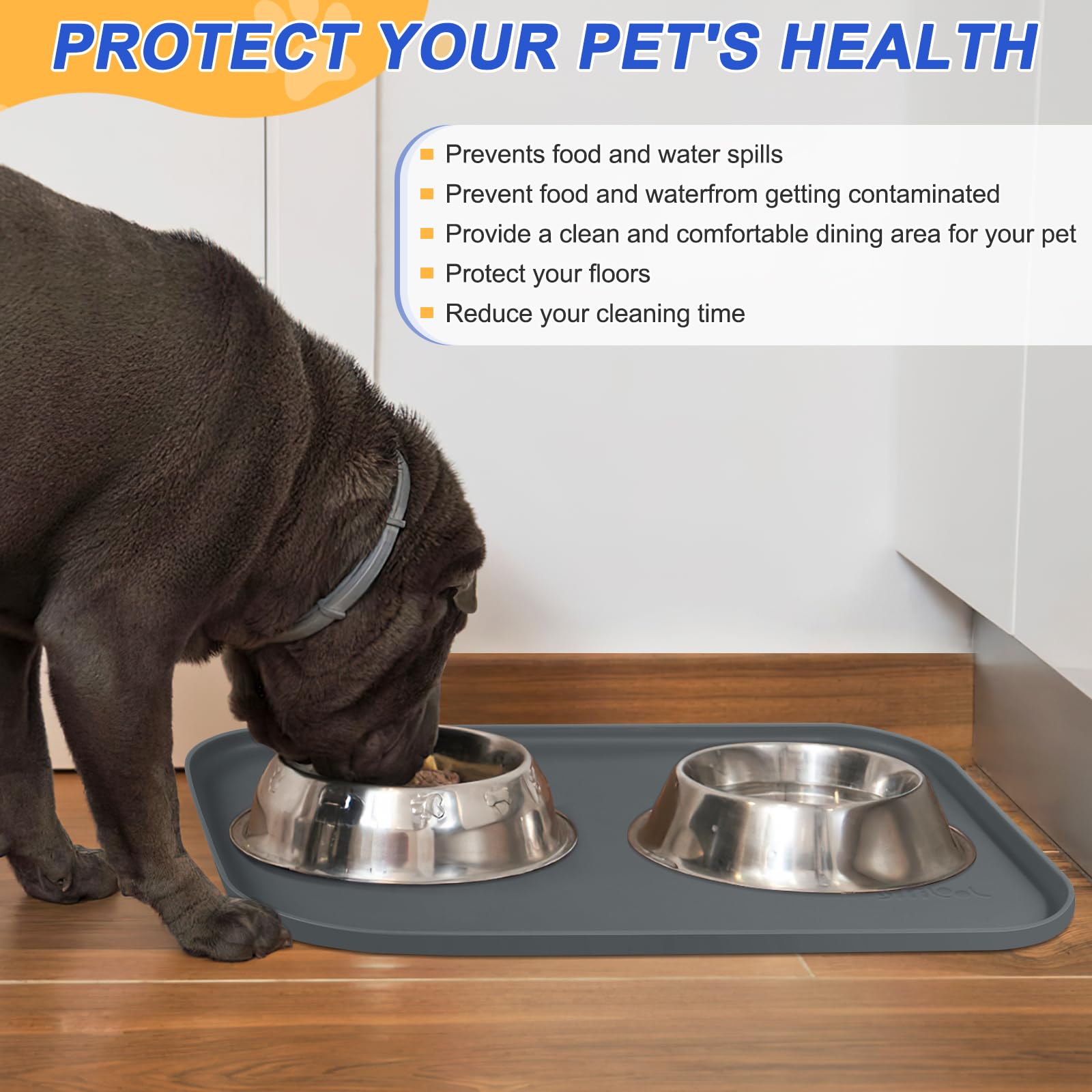 SMILOOL dishwasher-safe silicone mat cleans quickly after feeding.