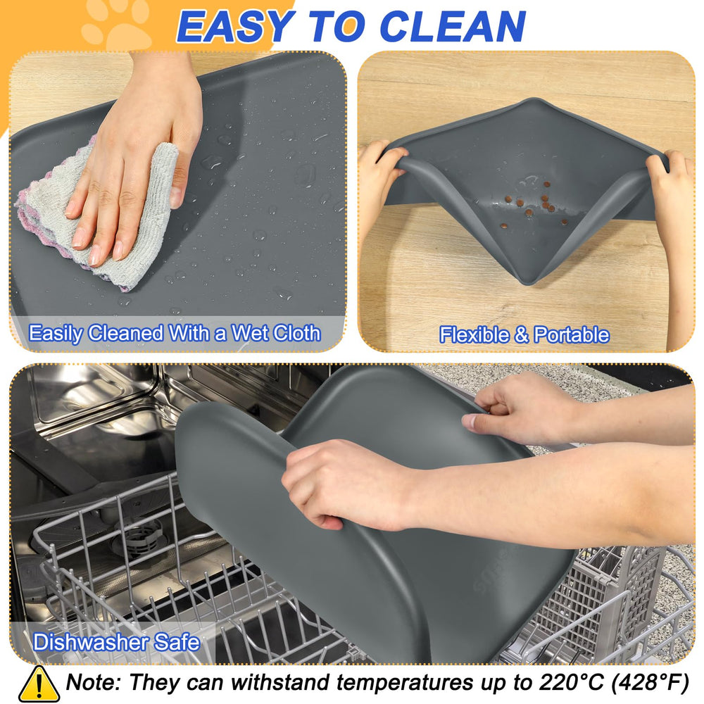 SMILOOL heat-resistant mat endures high temperatures for safe use with hot bowls.