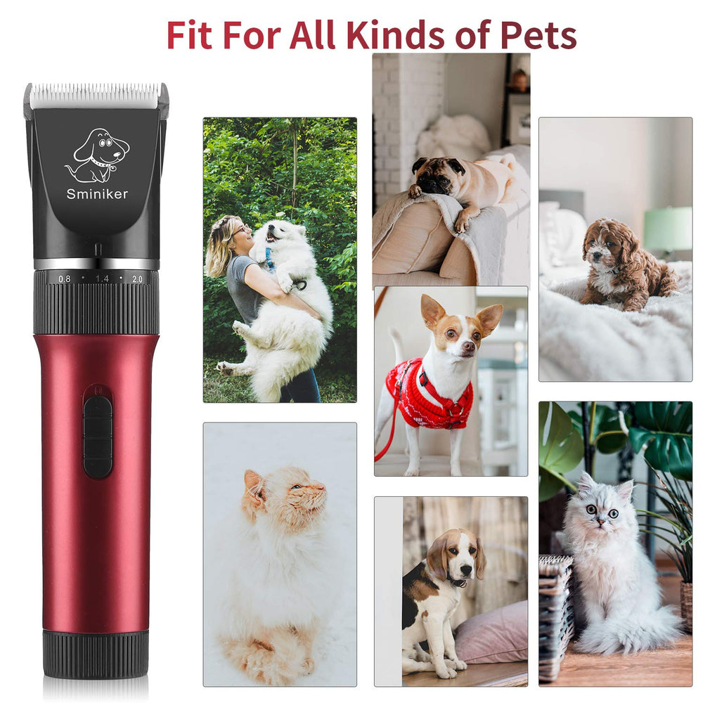 Sminiker cordless grooming kit with storage bag for organized setups.