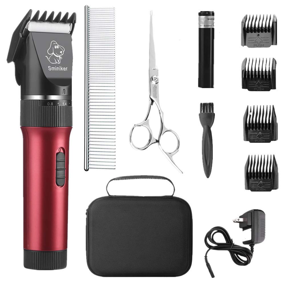 Sminiker low-noise horses clippers front view for safe pet grooming.