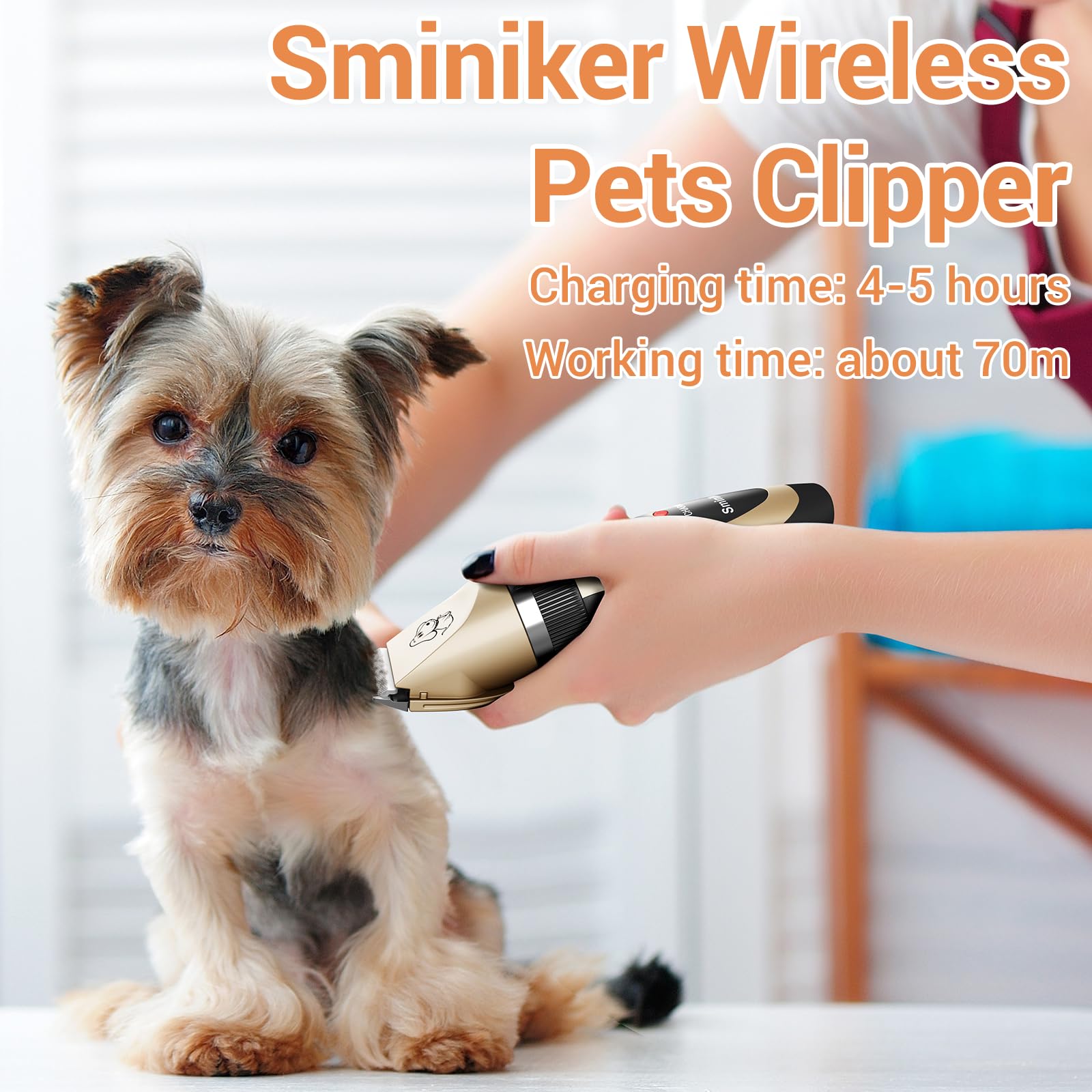 Sminiker Professional with 3-6-9-12 mm combs included for adjustable hair length.