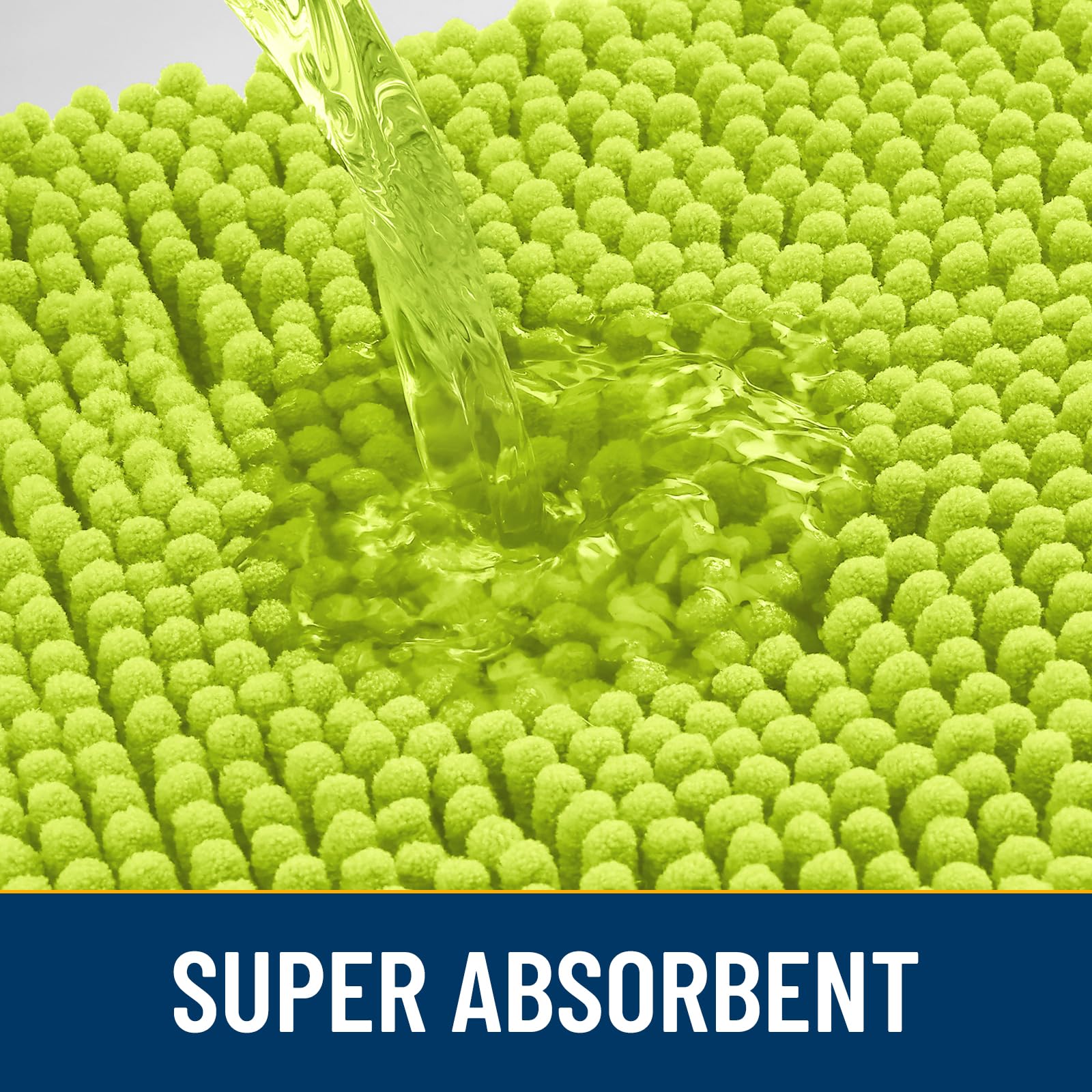 Smiry chenille door mat low-profile design fits under doors.
