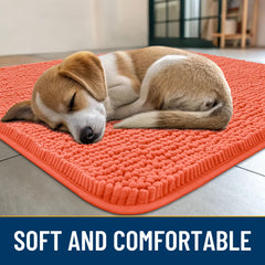Smiry chenille door mat soft touch coral adds warmth to entryways