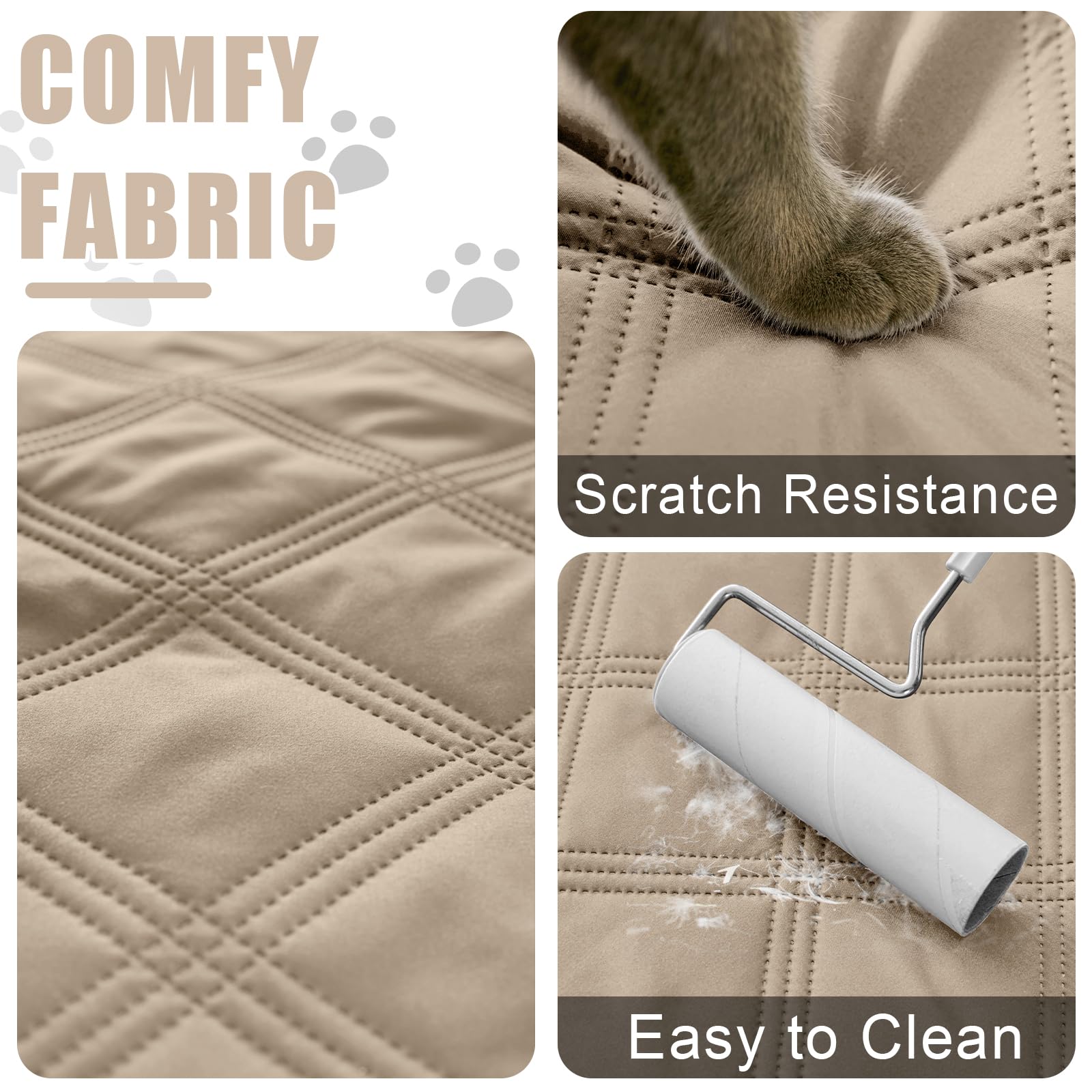 Smiry couch cover on sofa with dogs highlighting furniture protection