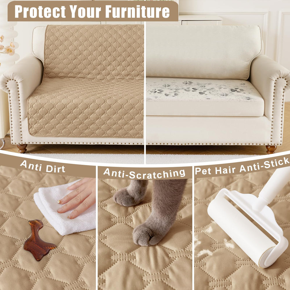 Smiry dog couch cover protects against scratches and fur during playtime