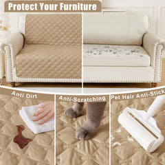 Smiry dog couch cover protects against scratches and fur during playtime