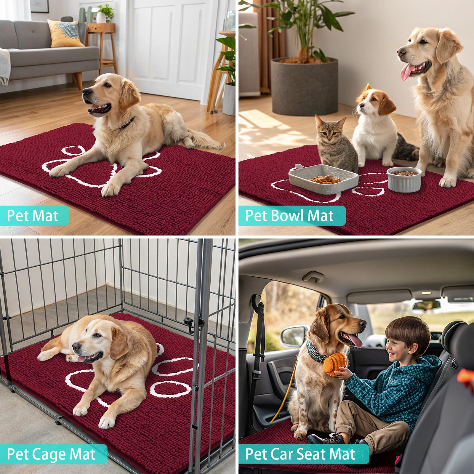 Smiry 70x24 inch mat covers wide entries for high-traffic areas