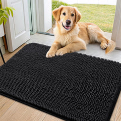 Smiry dog door mat absorbent closeup highlighting moisture pickup for muddy paws