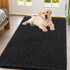 Smiry dog door mat absorbent-dirt-trap close-up soaking muddy paw moisture