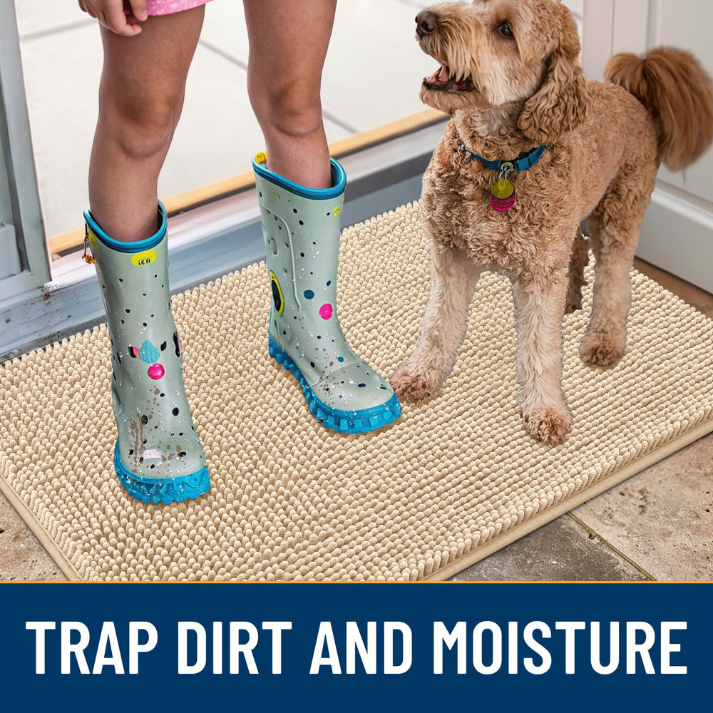 Smiry dog door mat absorbent-dirt-trap traps mud before entering home