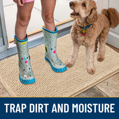 Smiry dog door mat absorbent-dirt-trap traps mud before entering home