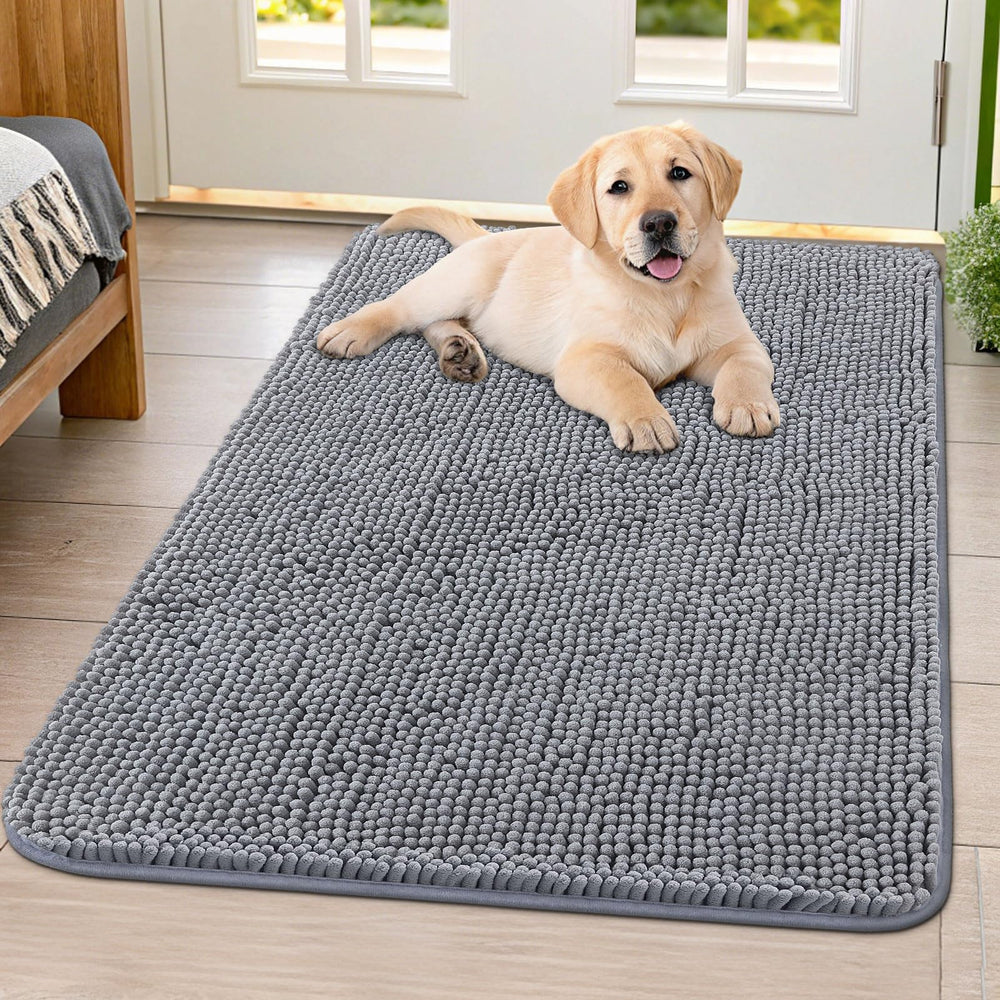 Smiry dog door mat absorbent-dirt-trap; catches mud and moisture at the doorstep.