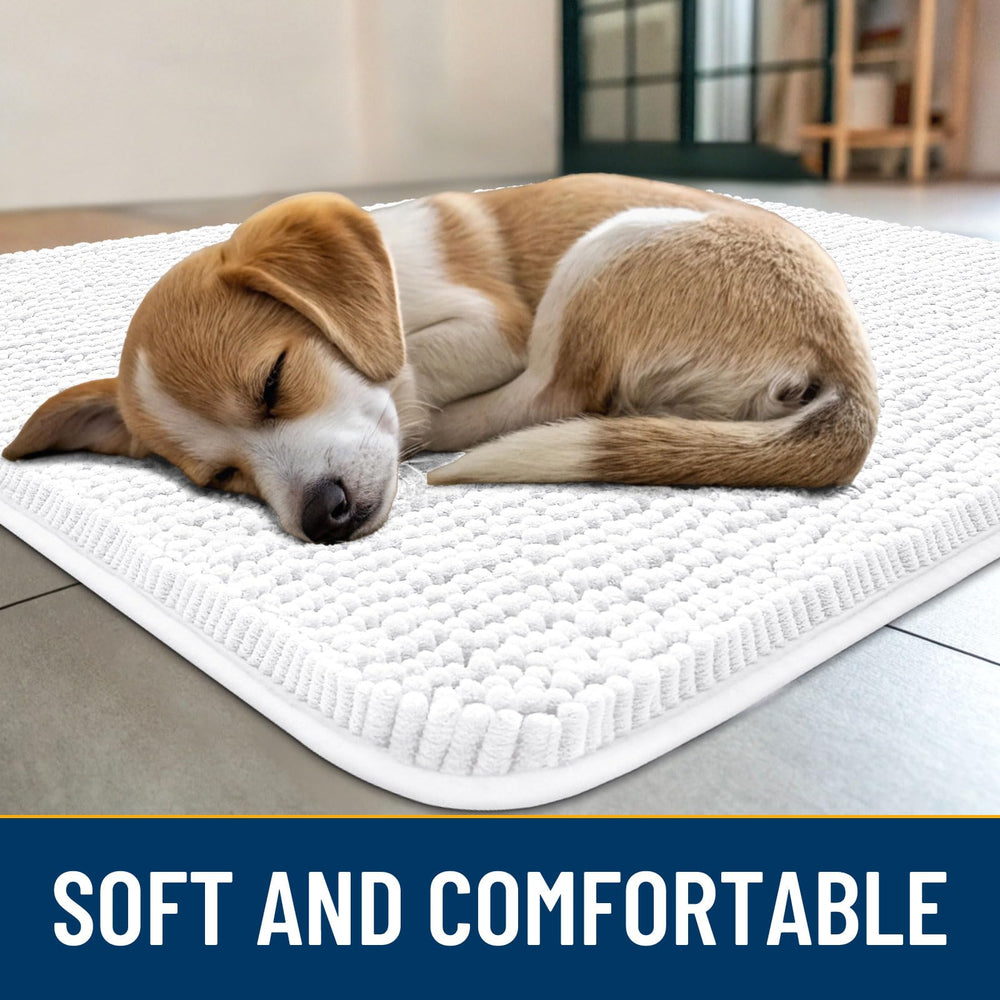 Smiry dog door mat absorbent dirt-trap fibers catch mud at entry.