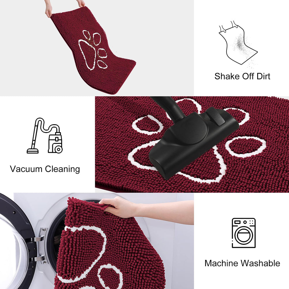 Smiry burgundy and white mat suits entryways, lobbies, patios with sophisticated color