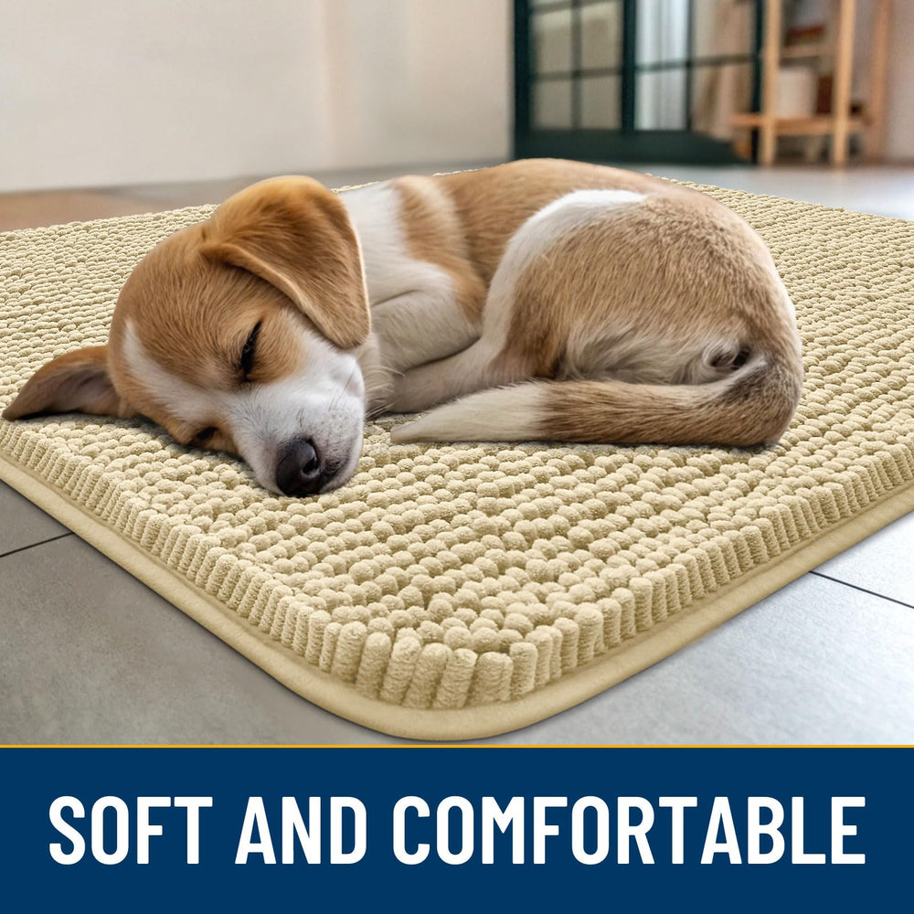 Smiry dog door mat dirt-trap weave demonstrates effective cleaning.
