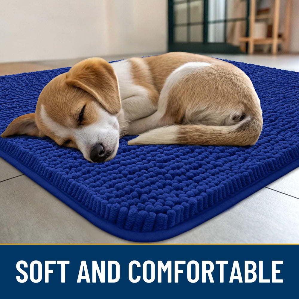 Smiry dog door mat traps dirt for a tidier entryway after muddy walks.