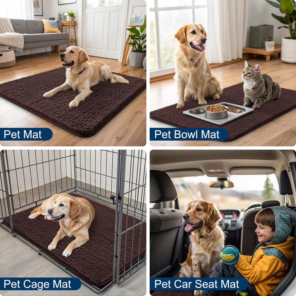 Smiry dog door mat quick-dry chenille after washing for fast reuse.