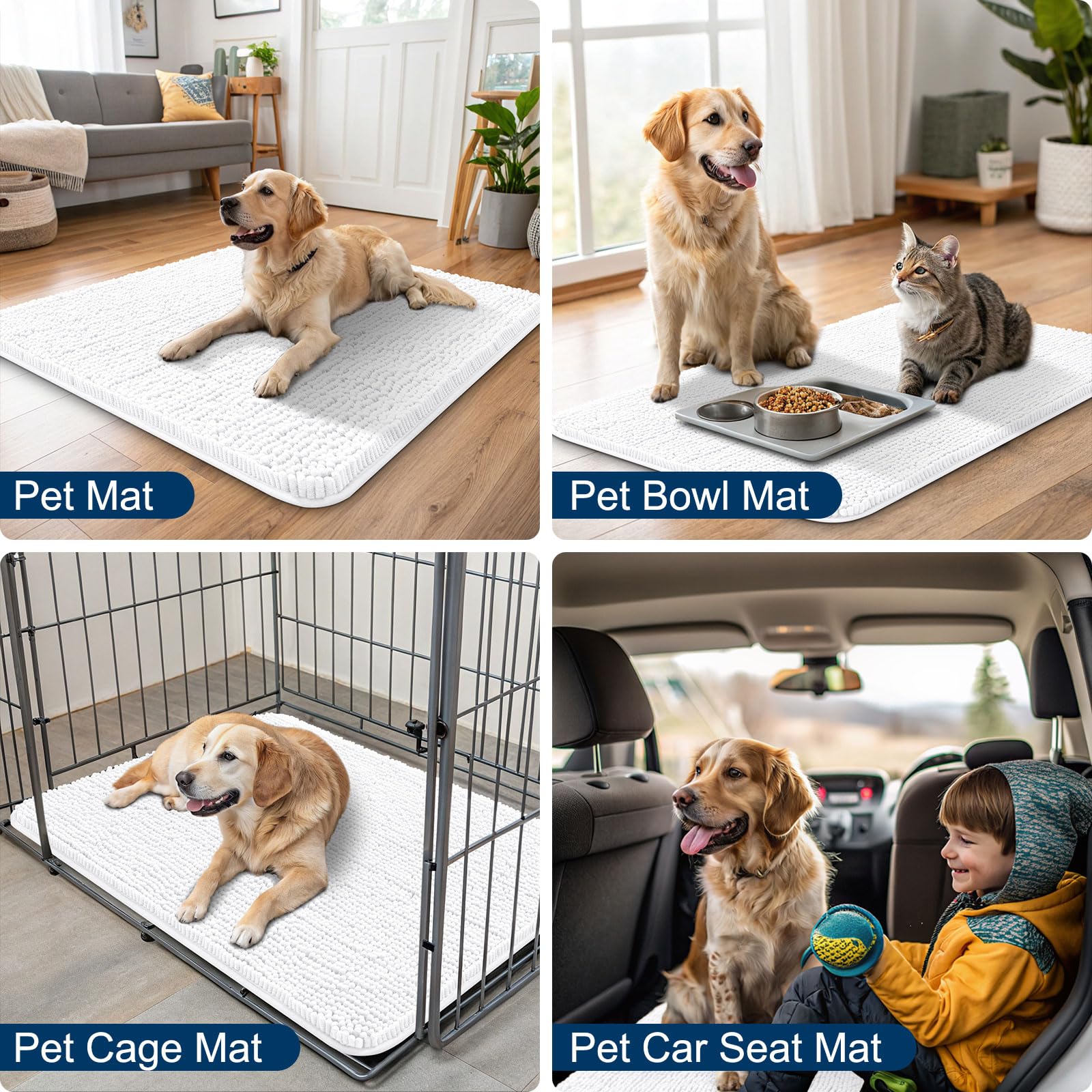 Smiry Dog Door Mat easy-clean machine-wash friendly for simple upkeep