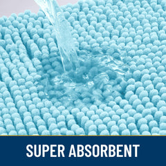 Smiry sky blue door mat adds color and moisture control for entrances