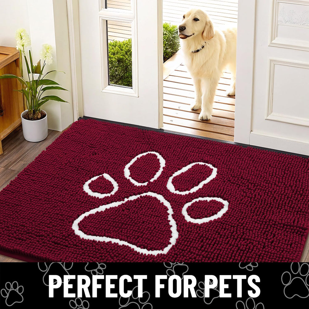 Smiry indoor-outdoor mat traps dirt while remaining comfortable for pets