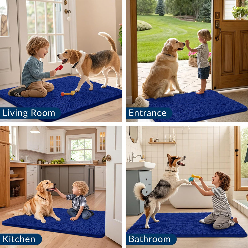 Smiry dog door mat for indoor entrances keeps living areas cleaner.