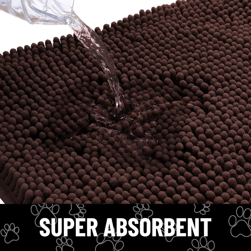 Smiry dog door mat low-profile design fits under doors without snagging.