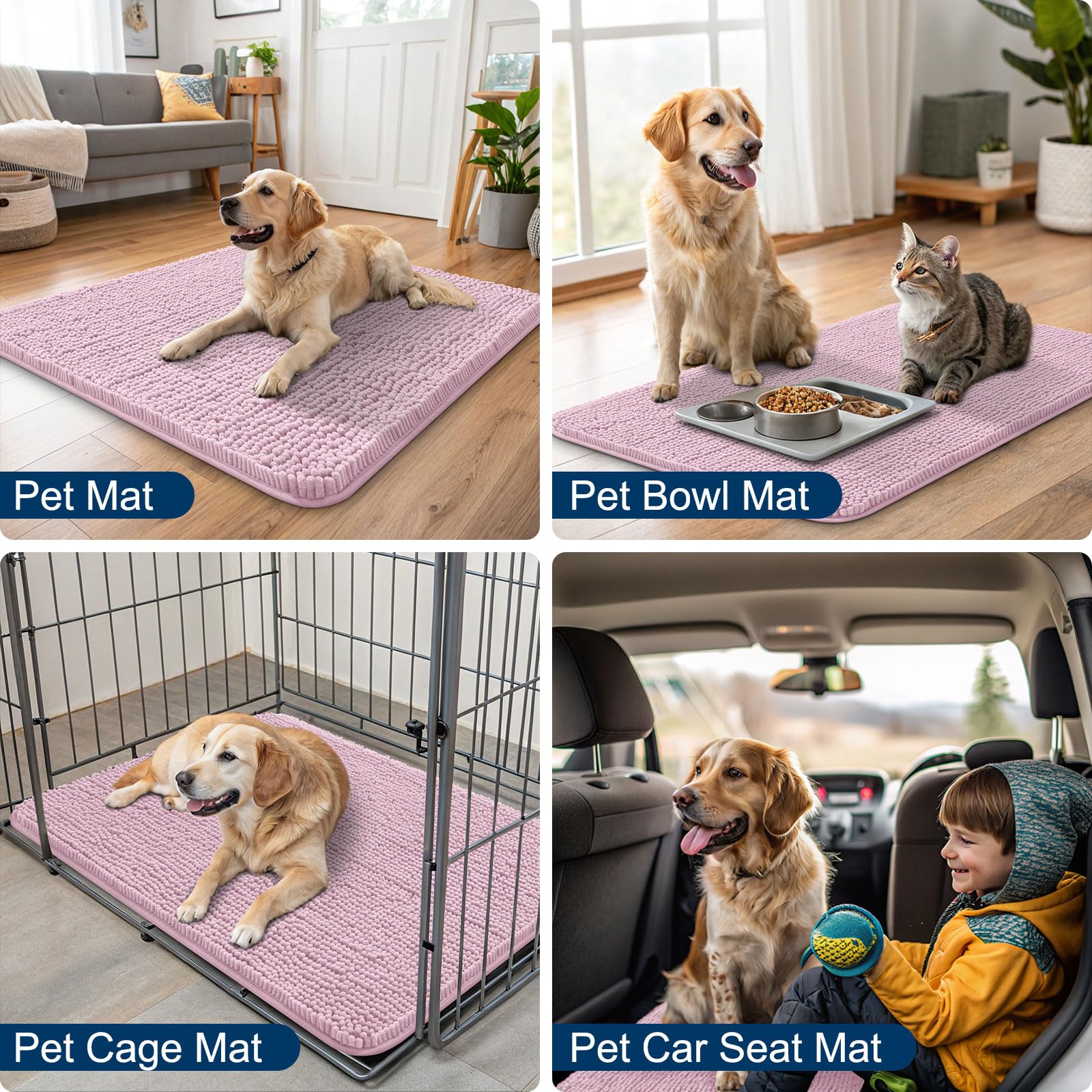 Smiry indoor mat is machine washable and quick-drying for easy care