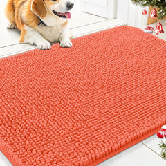 Smiry dog door mat 30x20 with muddy-paws focus absorbs moisture and protects floors