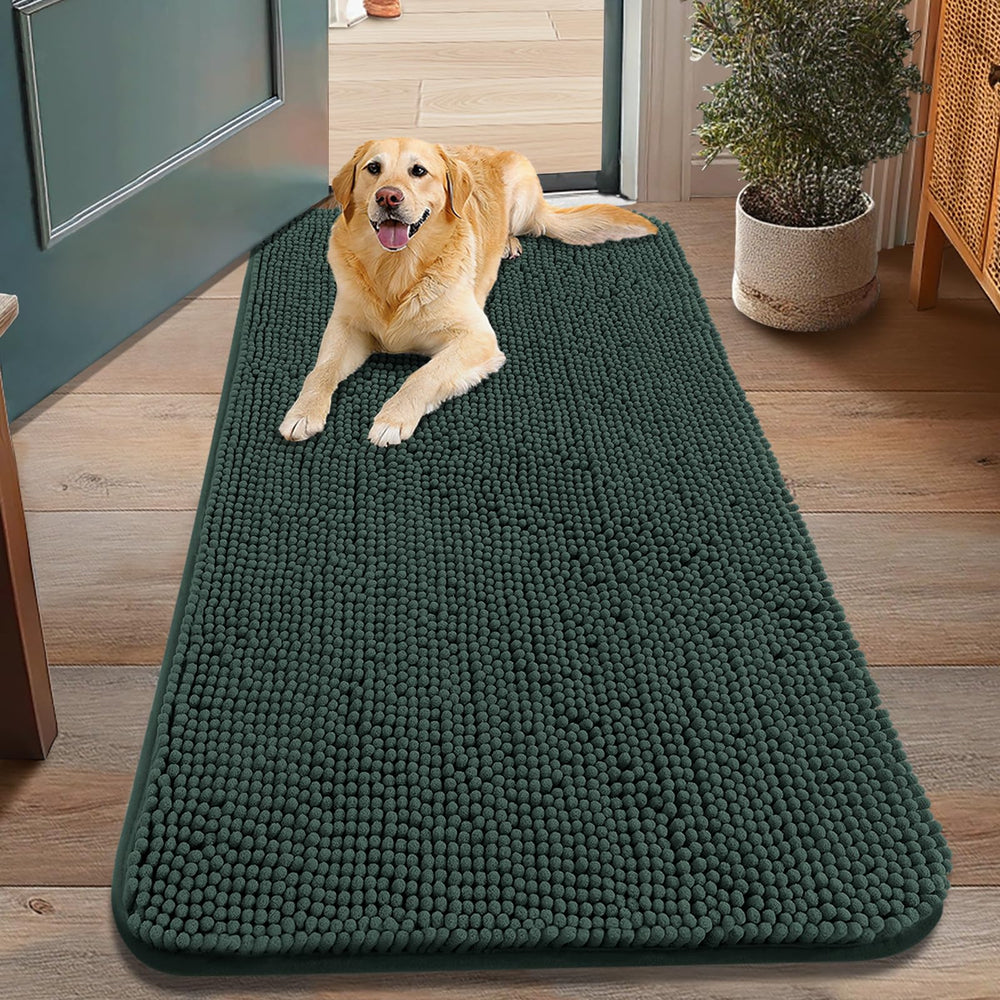 Smiry dog door mat muddy paws 48x30 at front door traps moisture and mud for cleaner entry