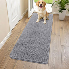 Smiry dog door mat muddy paws 59x24 captures moisture and mud at the threshold