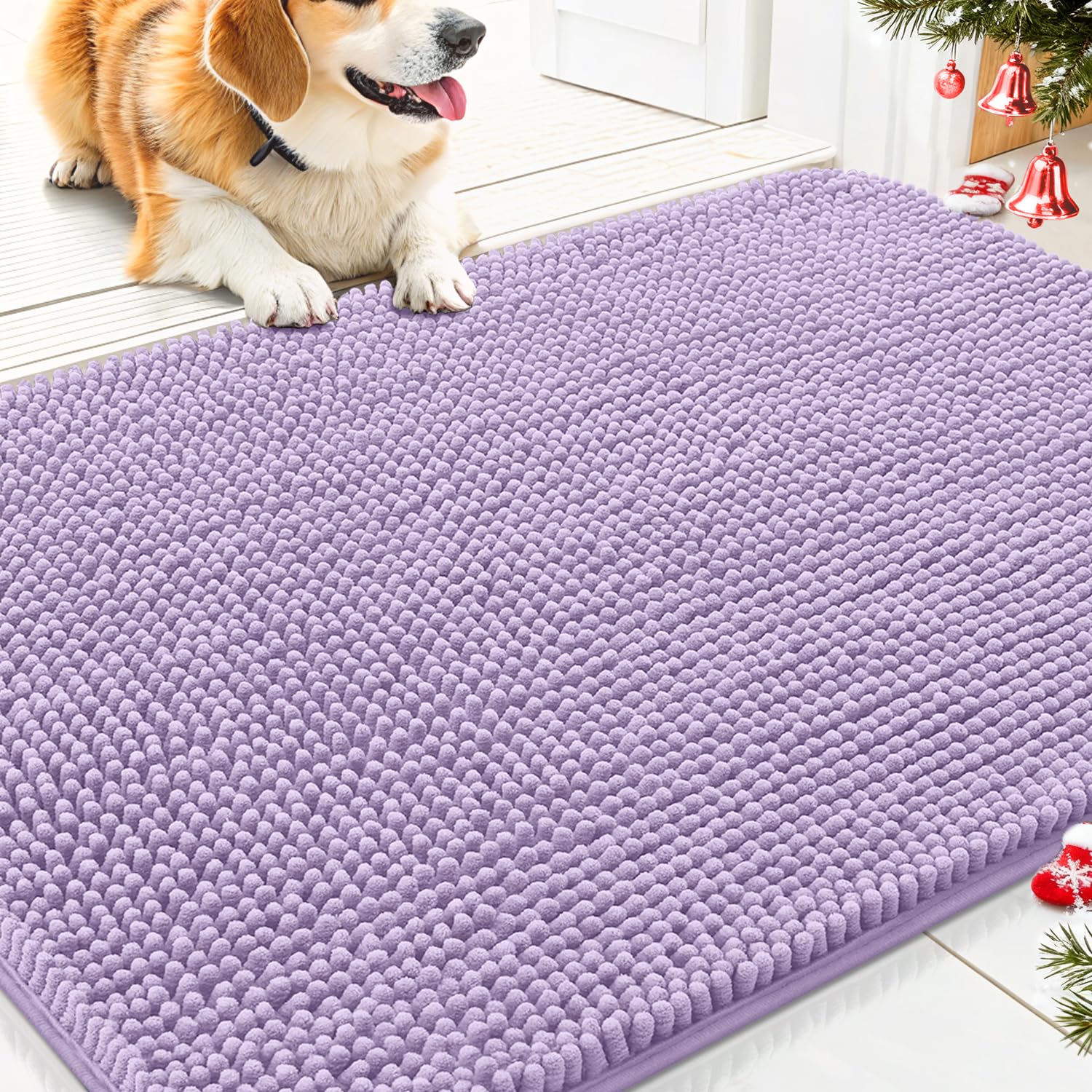 Smiry dog door mat muddy paws front door keeps moisture at bay for busy households.